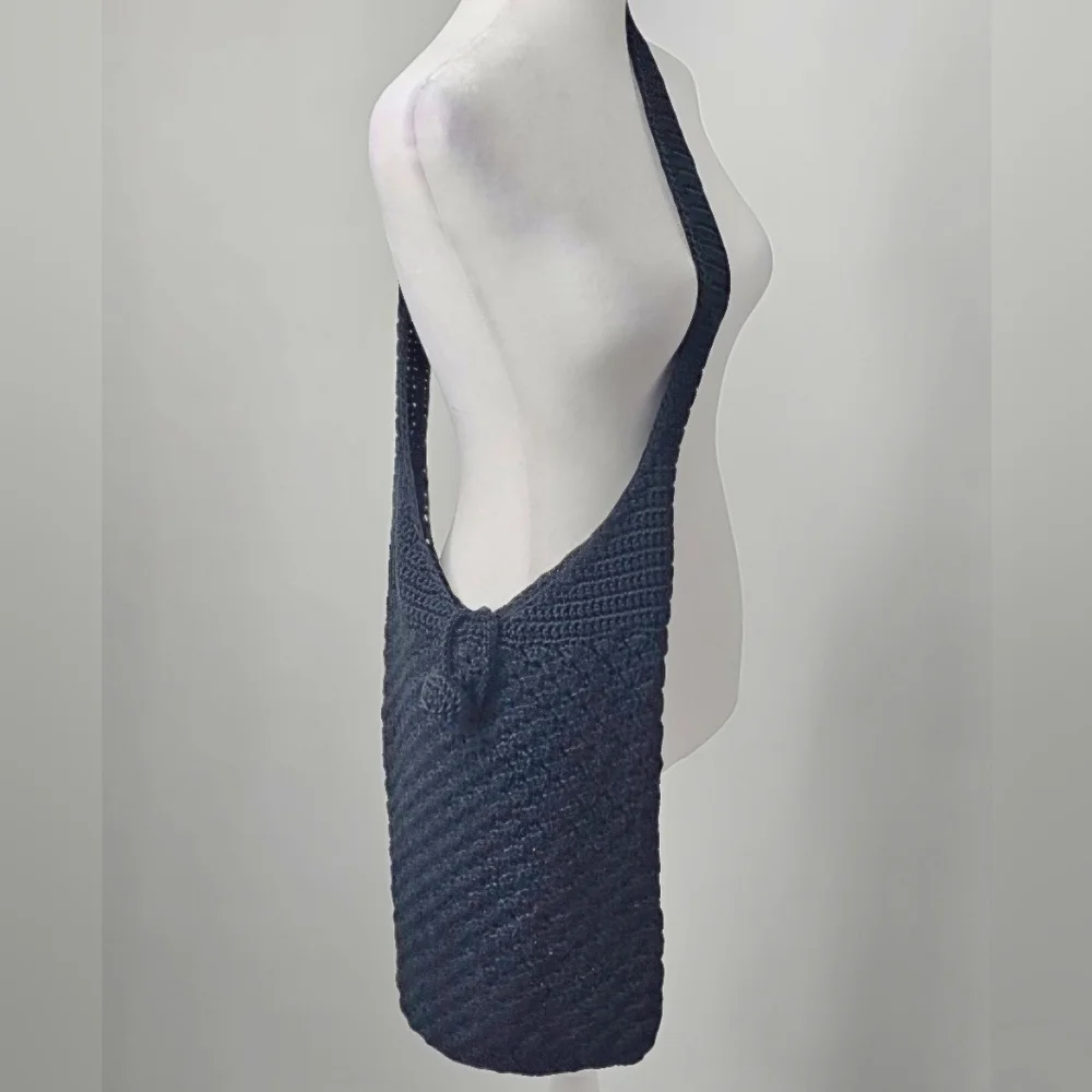 Stunning Crochet Hobo Bag Crossbody Boho Hippie‎ Flowerchild Throwback